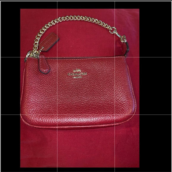 Coach Handbags - COACH BURGUNDY WRISTLET